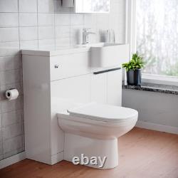 Unité de lavabo sur pied Nes Home RH avec poignées noires, unité WC et toilette