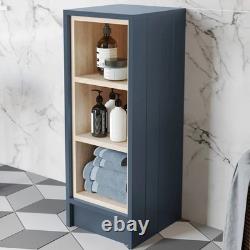 Unité de meuble de salle de bain 1820mm avec toilettes adossées au mur, étagère de rangement, combinaison de meubles bleus