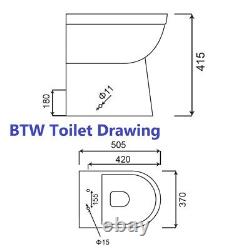 Unité de meuble de toilette en forme de L gris brillant avec lavabo et toilettes BTW à droite