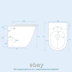 Unité de meuble lavabo Nes Home 1100mm LH en gris mat et toilettes sans bride à poser contre le mur.