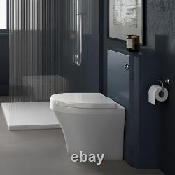 Unité de toilette Hudson Reed Sarenna WC dos au mur 552 mm de large Bleu minéral