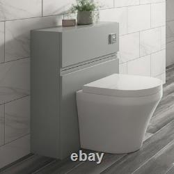 Unité de toilette Hudson Reed Urban WC à dos mur 500 mm de large gris satiné