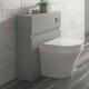 Unité De Toilette Hudson Reed Urban Wc à Dos Mur 500 Mm De Large Gris Satiné