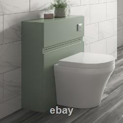 Unité de toilette Hudson Reed Urban WC dos au mur 500 mm de large vert satiné