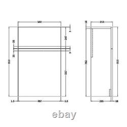 Unité de toilette Hudson Reed Urban WC dos au mur 500 mm de large vert satiné