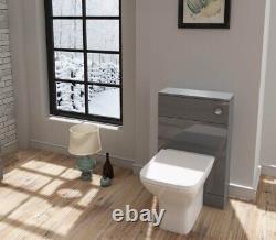 Unité de toilette Slimline Teddington de 500 mm, meuble de salle de bains sur pieds, vanité murale Bk2