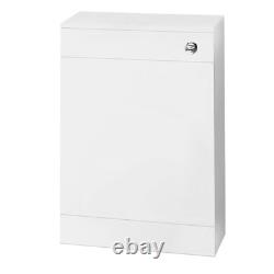 Unité de toilette WC Nuie Mayford dos au mur 500 mm de large x 330 mm de profondeur blanc brillant