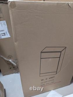 Unité de toilette WC Nuie Mayford dos au mur 500 mm de large x 330 mm de profondeur blanc brillant