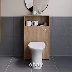 Unité de toilette en bois Vitusso Garda dos au mur uniquement 600mm