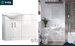 Unité de toilette et de vanité de salle de bain combinée avec lavabo de 1050mm blanc ASSEMBLÉE