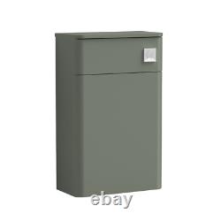 Unité de toilette moderne Nuie Core 500mm dos au mur WC Cabinet de salle de bain vert satiné