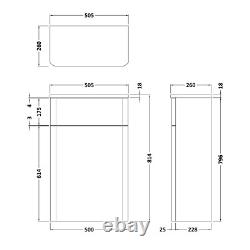 Unité de toilette moderne Nuie Core 500mm dos au mur WC Cabinet de salle de bain vert satiné