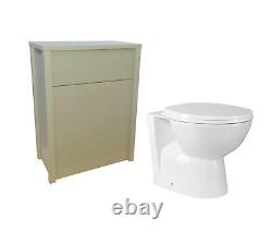 Unité de toilette ovale en céramique blanche dos à mur avec réservoir Off White