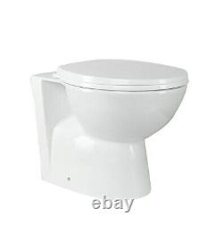 Unité de toilette ovale en céramique blanche dos à mur avec réservoir Off White