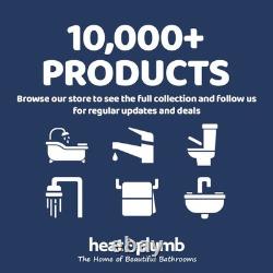 Unité de toilettes Kalmar à dos au mur, large de 506 mm, finition blanche brillante