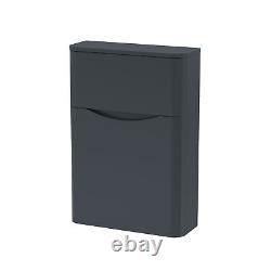 Unité de toilettes WC Nuie Lunar dos au mur 550mm de large couleur anthracite satiné