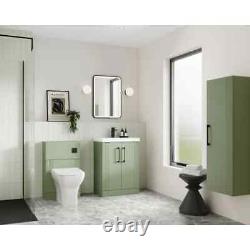 Unité de toilettes dos au mur Nuie Deco de 500mm de large en vert satiné - FLT1841