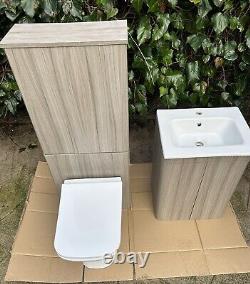 Unité de vanité Calypso 500mm + toilettes et boîte arrière BTW, prix de vente conseillé de 1000 £