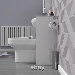 Unité de vanité Nes Home White 1050mm avec unité WC et toilettes dos au mur