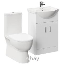 Unité de vanité à 2 portes Lima Gloss White de 550 mm en gros et toilettes à dos fermé