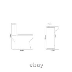 Unité de vanité à une porte Wholesale Domestic Neiva Gloss White 450mm et toilette à dos ouvert