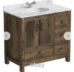 Unité de vanité de 900mm avec lavabo en marbre nécessite une réparation de la jambe arrière