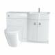 Unité De Vasque De Toilette White Rh 1100mm Et Toilettes Murales Encastrées