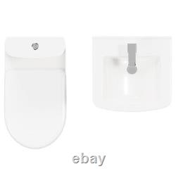 Vente en gros Unité de vanité 1 porte Lima Gloss White 450mm et dos fermé aux toilettes