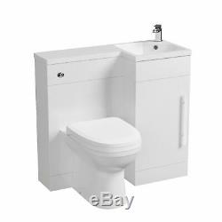 Welbourne 900 MM De Bain Bassin Blanc Évier Wc Unité Vanity Retour Au Mur Toilettes Rh