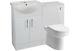 White Basin Sink Vanity Cabinet Back To Wall Toilet Basin Wc Unit Suite All In 1